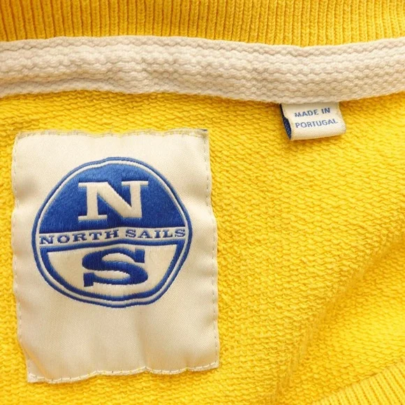 North Sails Sweater Men L Yellow Organic Cotton Crewneck Sweatshirt Light ECO - Picture 4 of 16